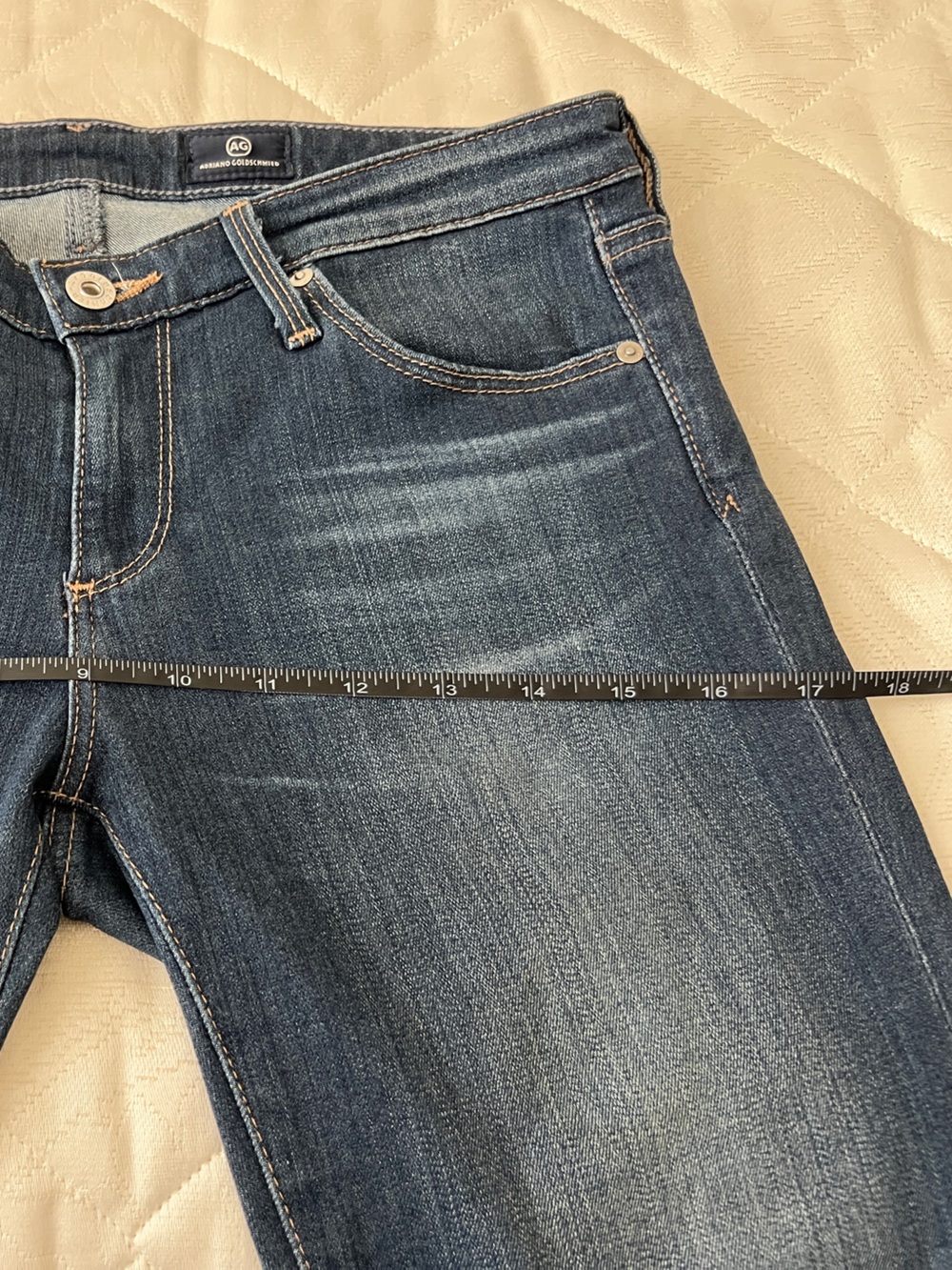 AG Adriano Goldschmied Dark Wash The legging Super Skinny Jeans Women's 27R - Picture 12 of 14